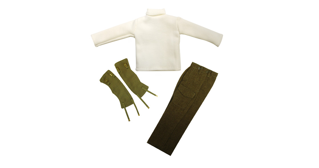 1:6 Scale British WWII Expeditionary Force White Sweater A709 